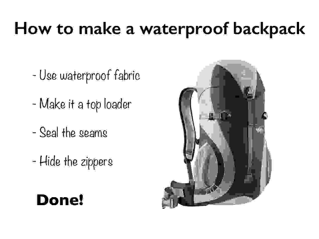 Waterproof Hiking Backpack Design