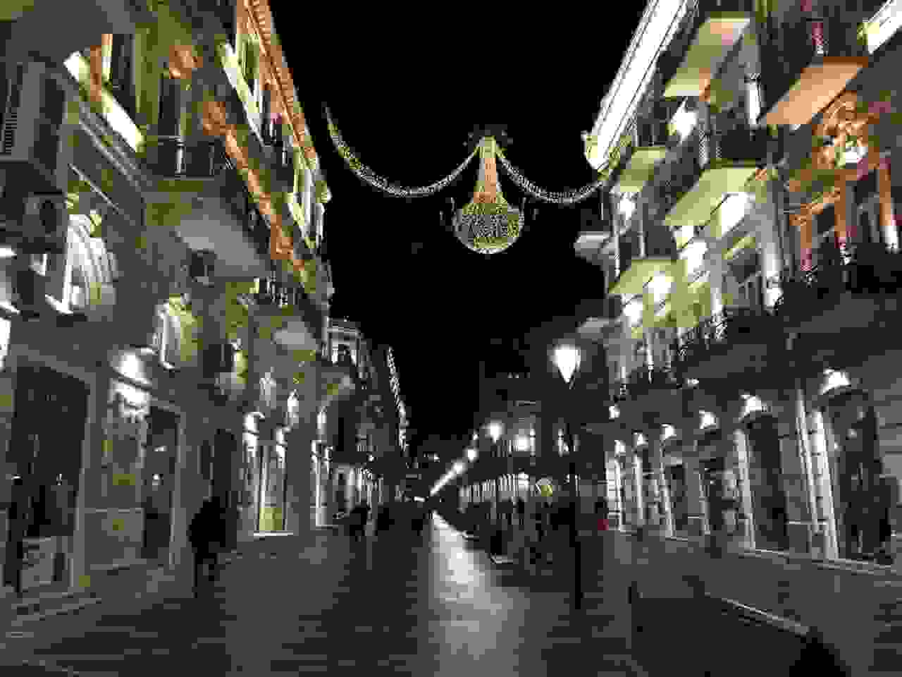 Baku streets at night