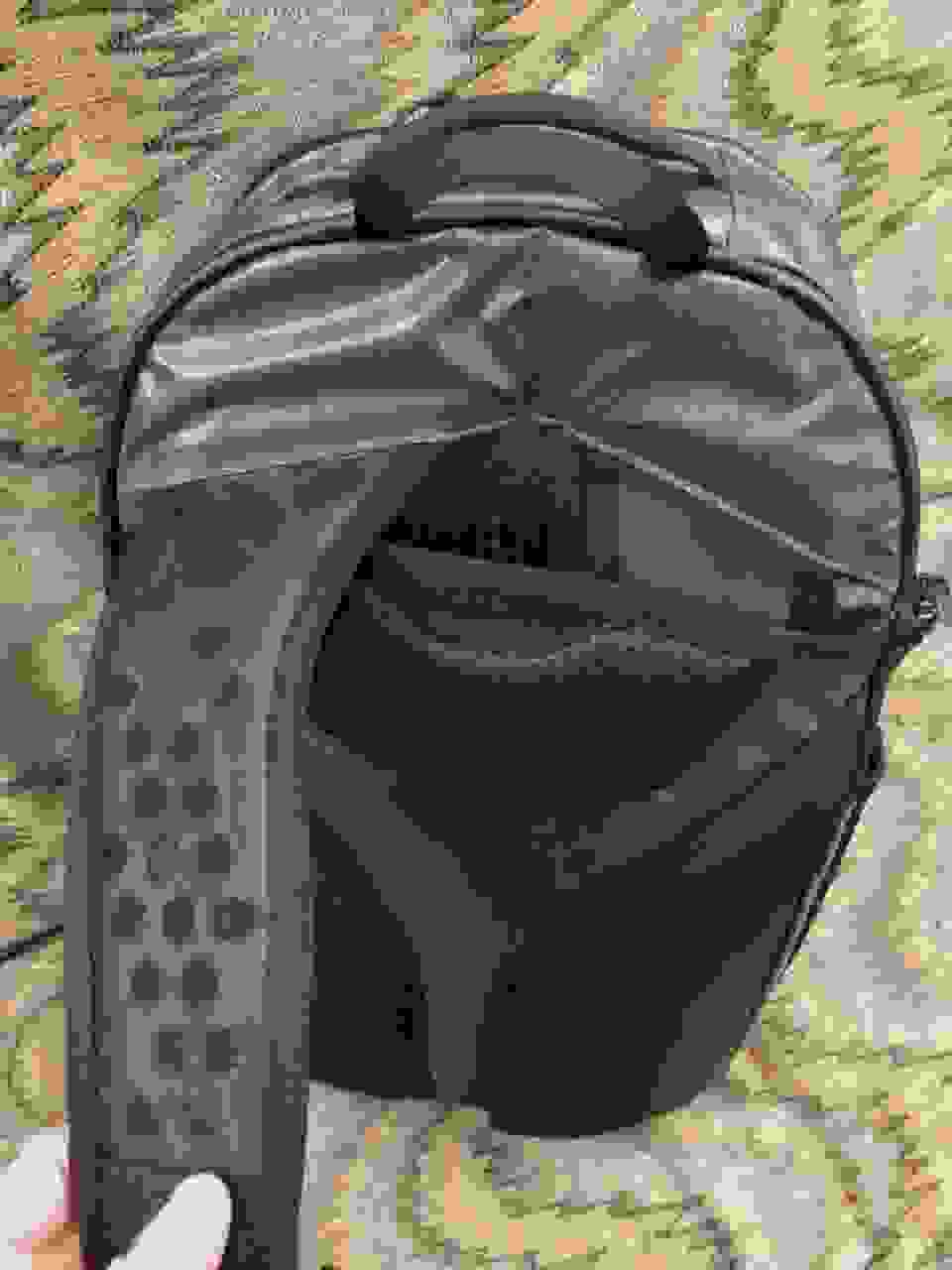 Tortuga Homebase Backpack strap insertion