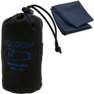 Cocoon ripstop silk sleeping bag liner.