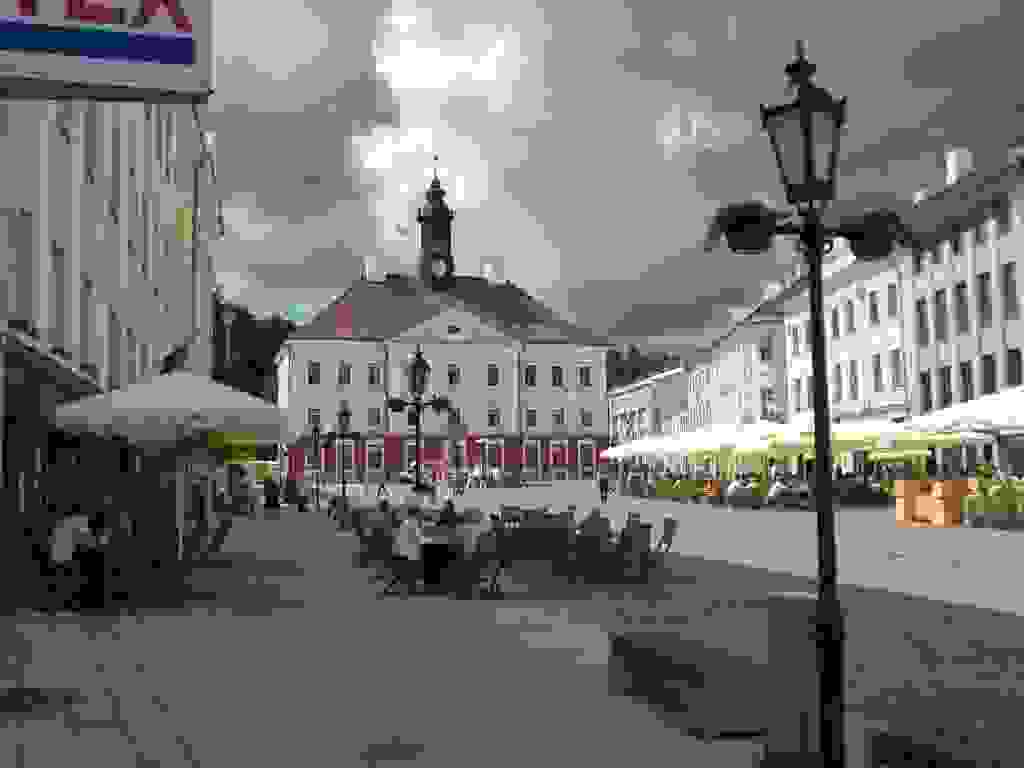 Town Hall and town square, Tartu, Estonia.