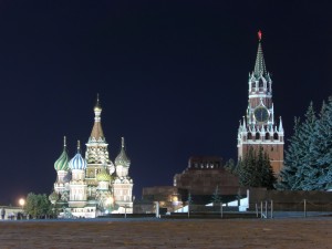 Red Square at night, Moscow, Russia