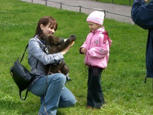 Russian bear cub photo op