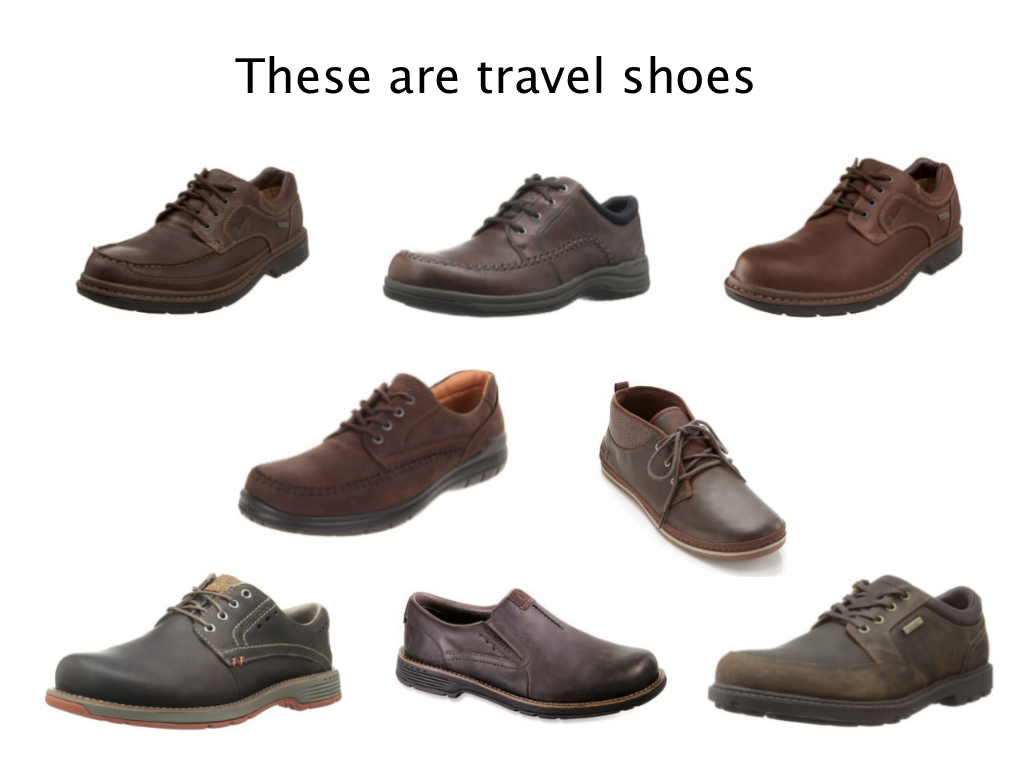 travel with just one pair of shoes 