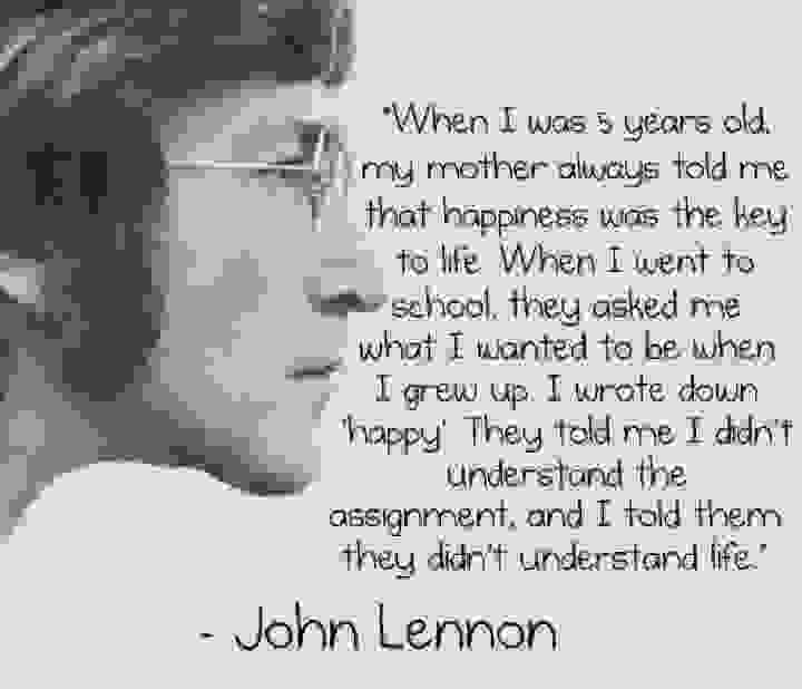 John Lennon happiness quote