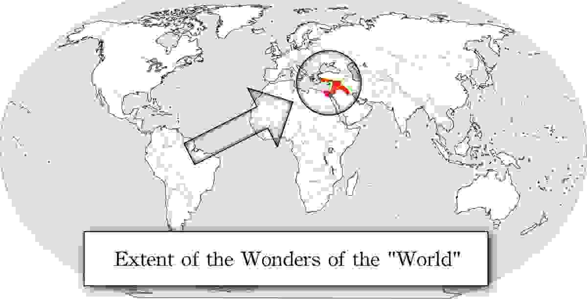 Wonders of the Ancient World map