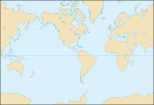 World map, Americas centered