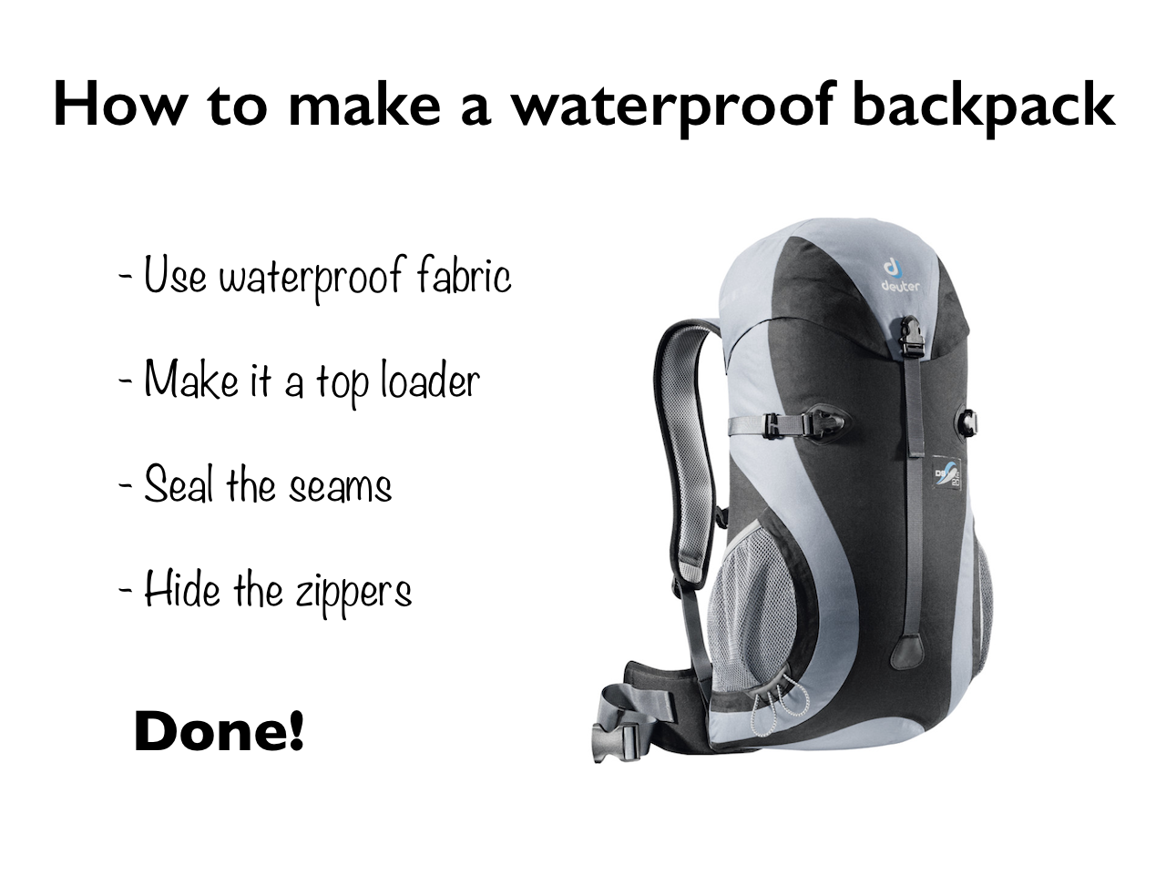 waterproof day hiking backpack