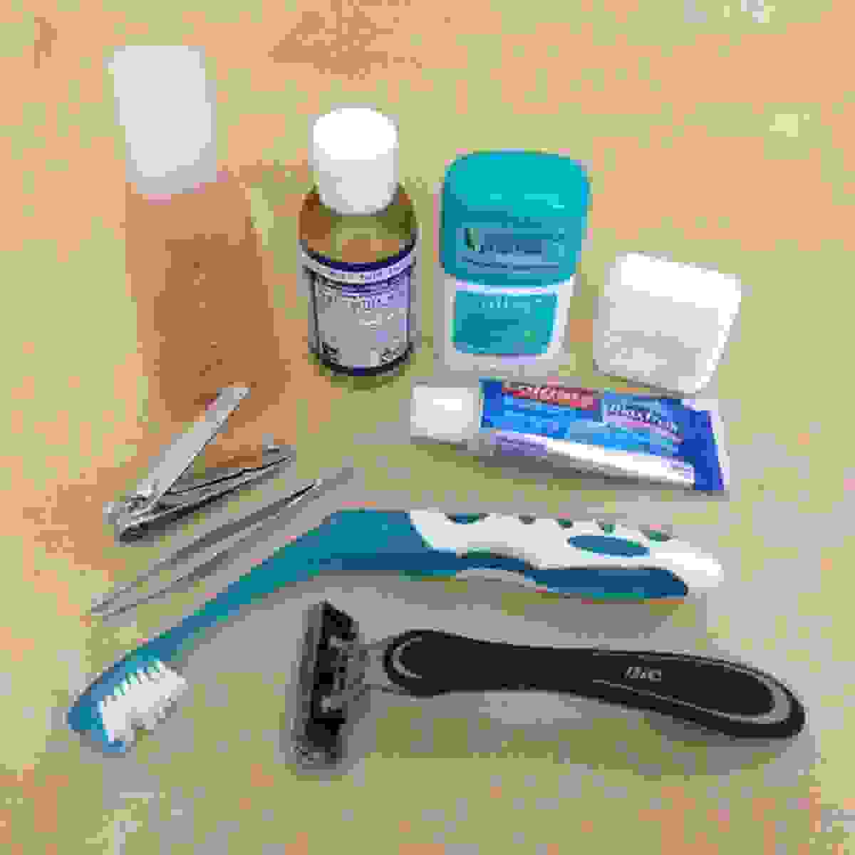 Basic bodily maintenance toiletries