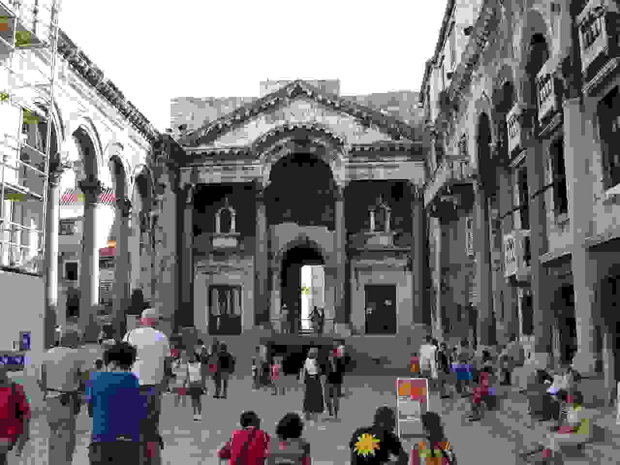 Roman palace courtyard in Split, Croatia