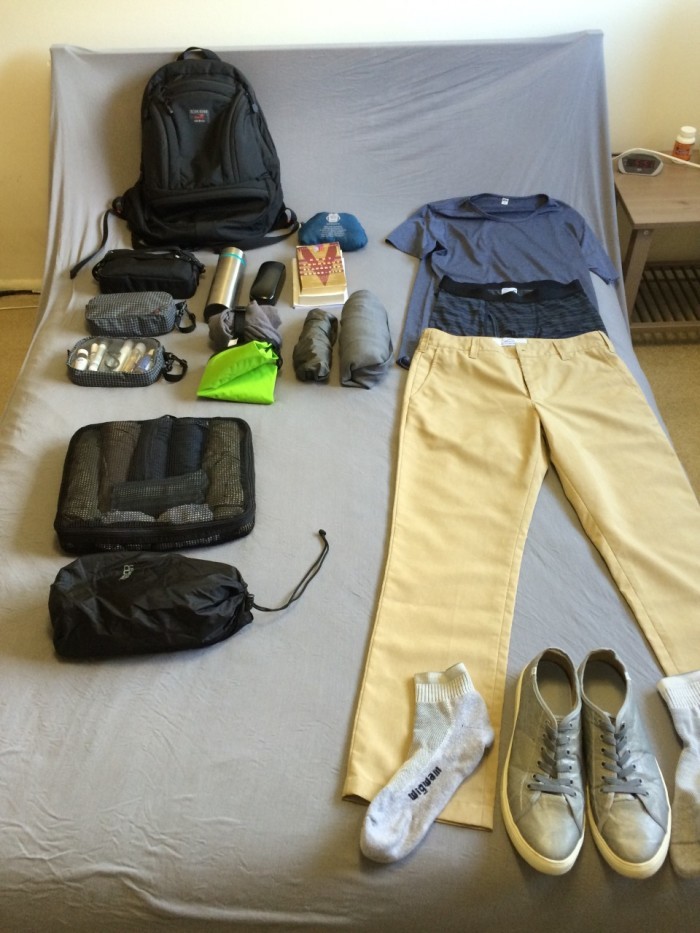 Backpacking through Central America with just a carry-on - Central America Packing List Partially PackeD E1410826366869 700x933