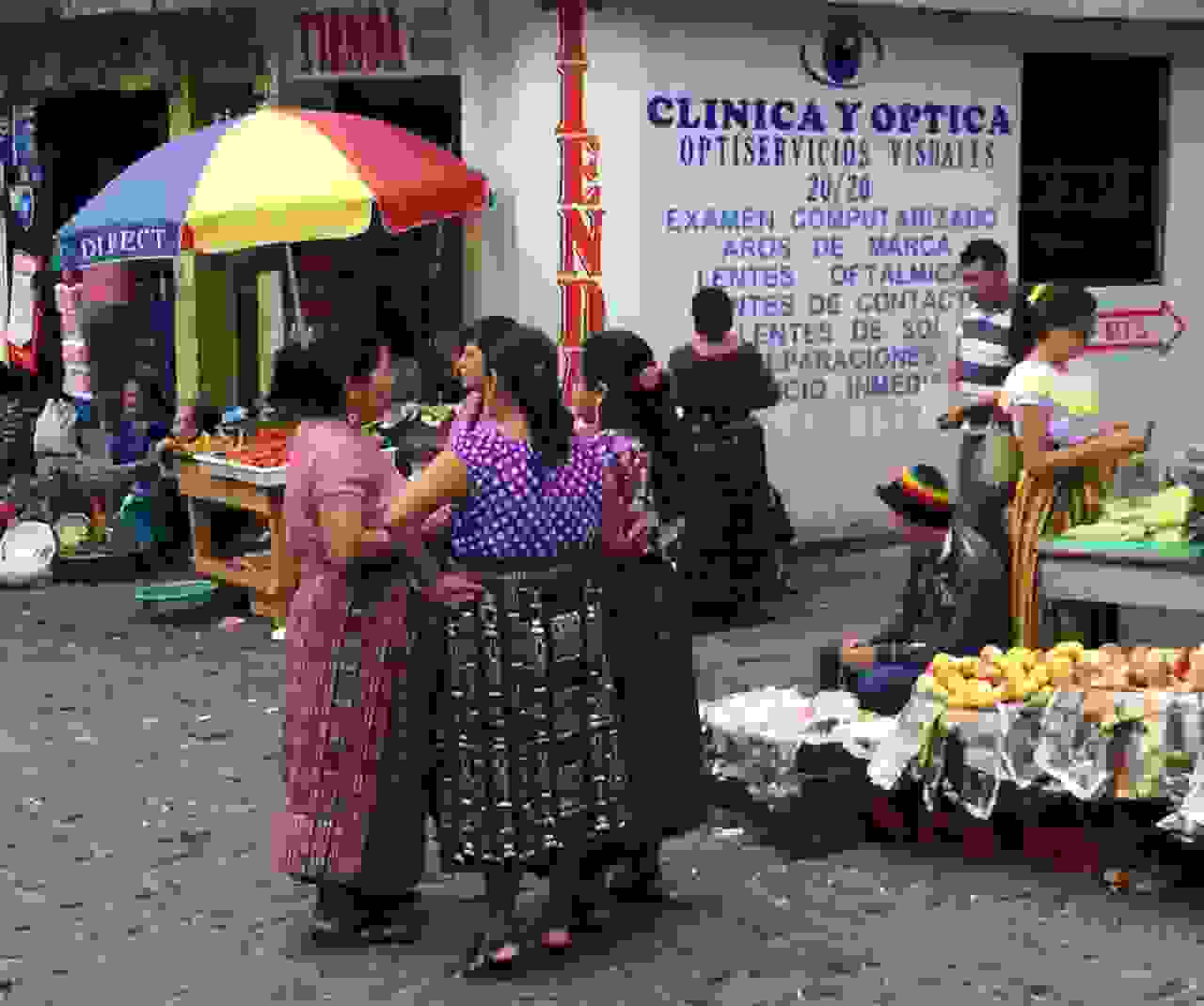 Market street in Santiago Atitlan