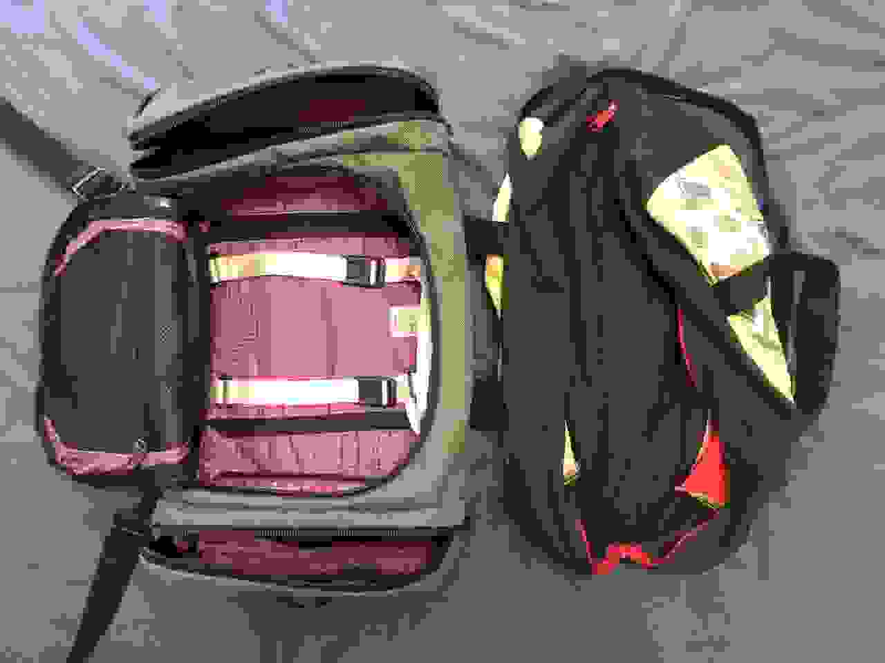 Duffel bags layout comparison