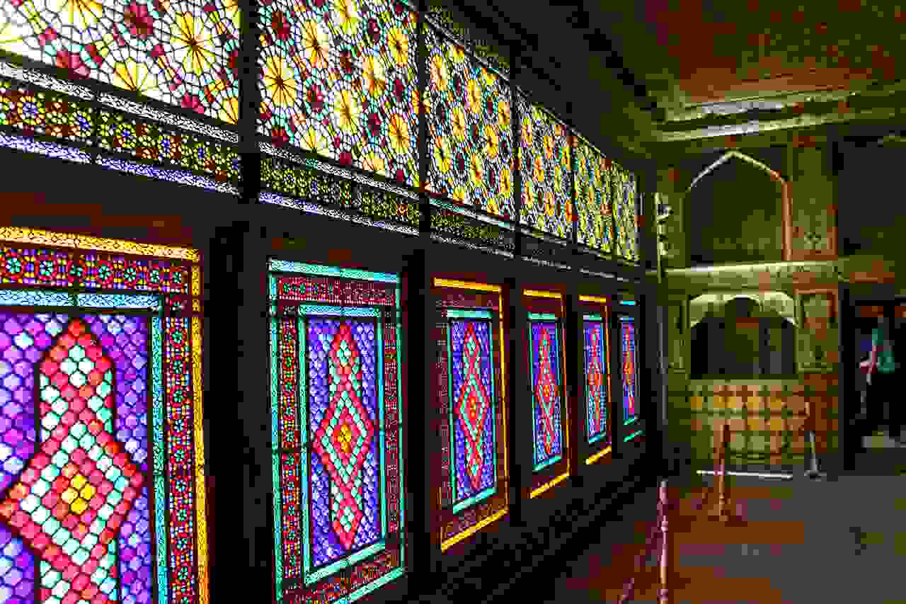 Sheki Khansaray Palace interior windows