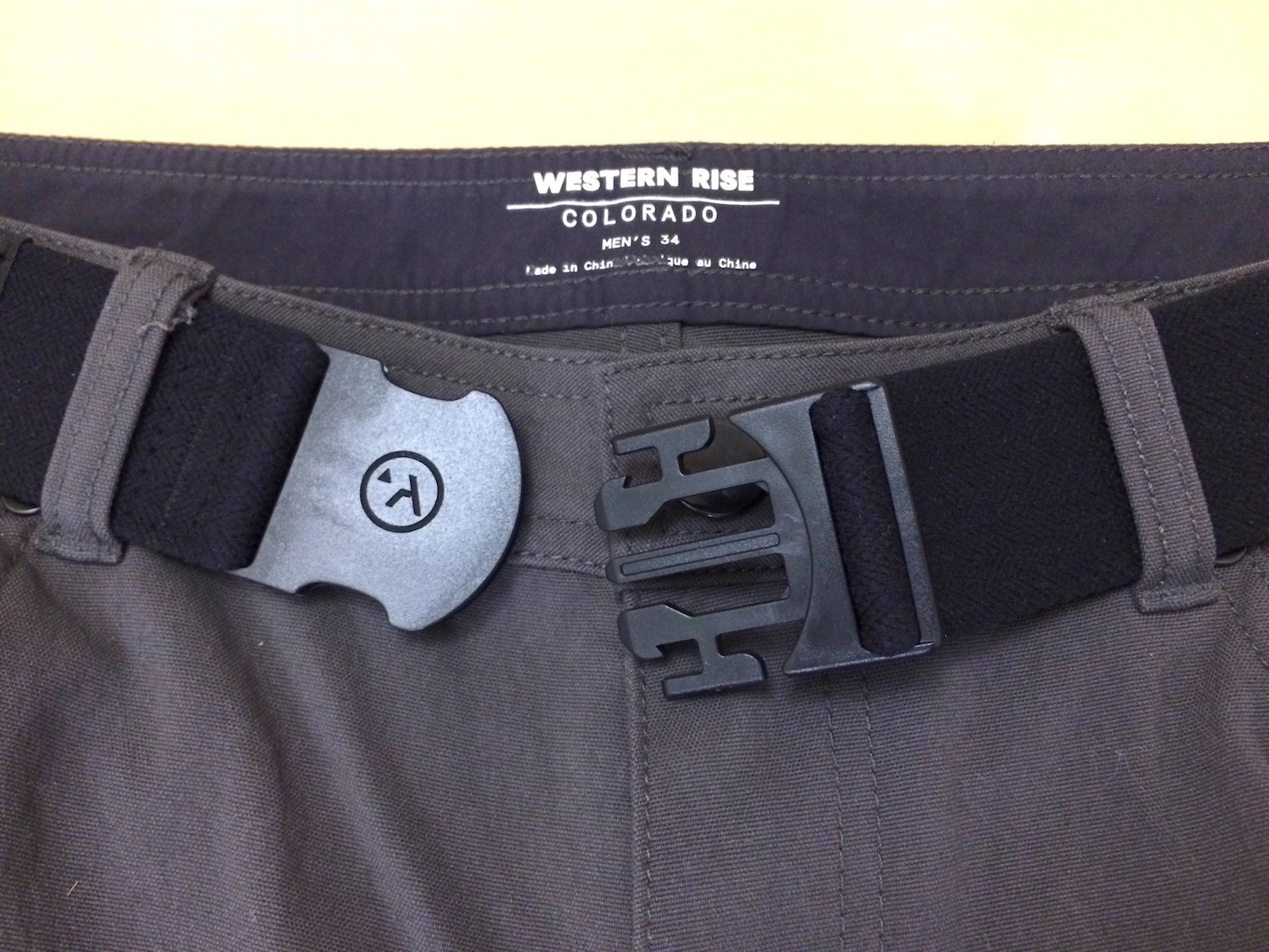 mans all black elastic trouser  belts with unique  quick release black buckle